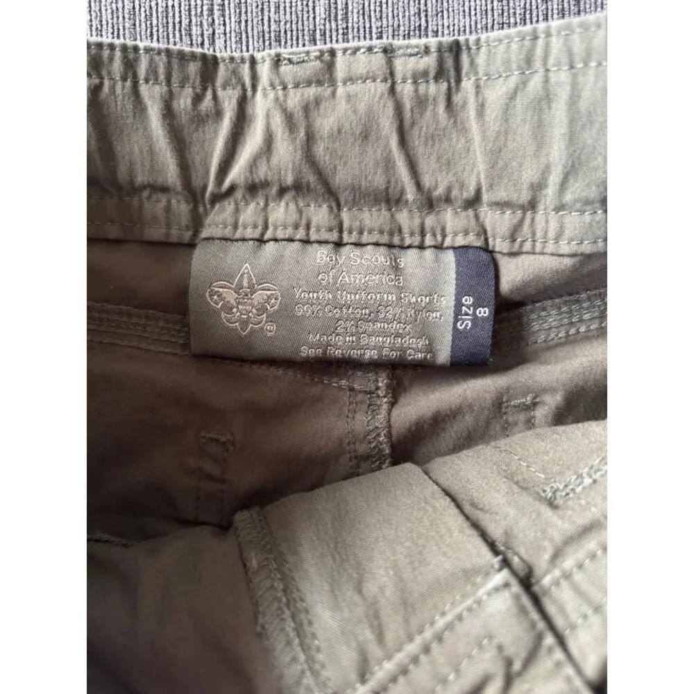 Official Boy Scouts of America (BSA) Youth Cargo Shorts - sz 8 Adjustable Waist